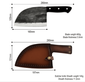 Hand-Forged Chopping Knife – High-Carbon Steel Chef’s Knife
