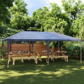 Party Tent – 13.1ft x 19.7ft Outdoor Canopy in Blue