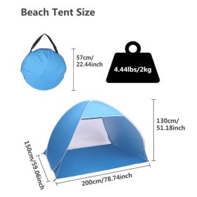2–3 Person Pop-Up Beach Tent – Automatic Sun Shelter