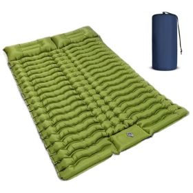 Double Camping Air Mattress with Built-in Pillow & Foot Pump