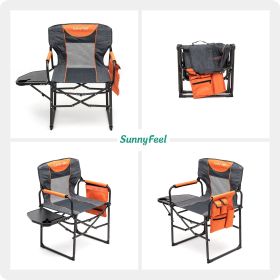 Heavy-Duty Oversized Camping Director's Chair with Side Table