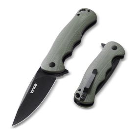 Folding Pocket Knife – 3.5" D2 Steel Blade and Pocket Clip