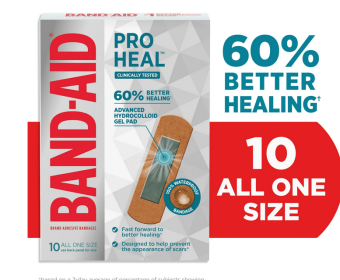 Band-Aid Brand All One Size Pro Heal Bandages, 10 Ct