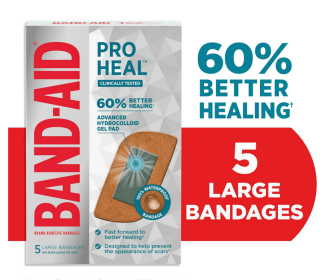 Band-Aid Brand Pro Heal Bandages with Hydrocolloid Pads