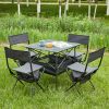 Folding Outdoor Camping Table and Chairs Set