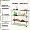 Folding Camping Table with 2-Tier Open Shelves for Outdoor