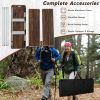 Folding Camping Table with 2-Tier Open Shelves for Outdoor