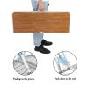 Aluminum Alloy Table And Chair One Piece Wood Grain Color