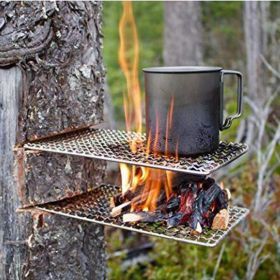 Camping Stainless Steel Barbecue Pot Rack Square
