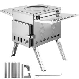VEVOR Stainless CampingTent Wood Stove 17.5"x14.7"x10.6"