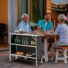 Folding Camping Table with 2-Tier Open Shelves for Outdoor