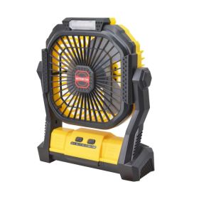 Rechargeable Camping Multifunctional Mini Fan w/ LED Light (Color: Yellow, Ships From: China)