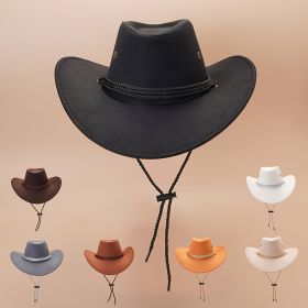 Western Cowboy Sun Hat – Vintage Wide-Brim Hat (Color: Grey)