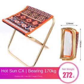 Outdoor folding chairs aluminum alloy camping folding stool (select: Outdoor folding chairs-red)