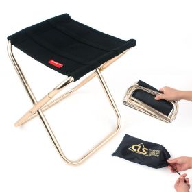 Outdoor folding chairs aluminum alloy camping folding stool (select: Outdoor folding chairs-black)