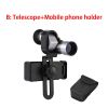 HD Night Vision Mini Zoom Monocular 8x20, Phone Holder