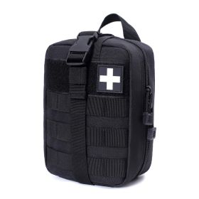 Outdoor Tactical First Aid Kit with Emergency Accessories (Color: black)