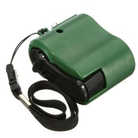 USB Hand Crank Phone Charger Dynamo Emergency Generator (Color: Green)