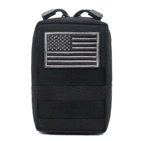Compact Waterproof Tactical Molle Pouches;  EDC Waist Bag (Color: black)