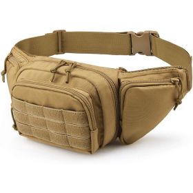 Military Style Hiking Waist Pack (Color: Khaki)