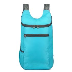 Lightweight Backpack For Camping; Hiking and Cycling (Color: Light Blue)