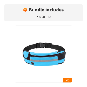 Running Accessories Set – Sports  Waist & Hydration Backpack (Color: Blue*3)