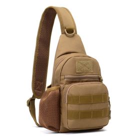 Tactical Shoulder Sling Bag – Military-Style Nylon Chest Pack (material: Nylon, Color: Khaki)
