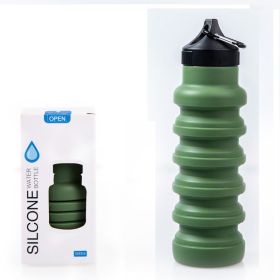 500ML Large Capacity Folding Silicone Sports Water Bottle (Color: as picture5)