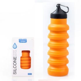 500ML Large Capacity Folding Silicone Sports Water Bottle (Color: as picture4)