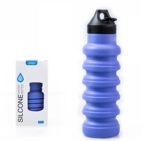 500ML Large Capacity Folding Silicone Sports Water Bottle (Color: as picture3)