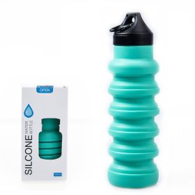 500ML Large Capacity Folding Silicone Sports Water Bottle (Color: As Picture)
