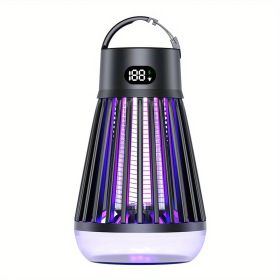Outdoor Electric Bug Zapper for Mosquito & Fly Control (Color: J03-black)
