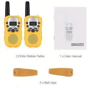 Multifunctional Portable Walkie Talkies For Outdoors (Color: 2pcs Yellow)