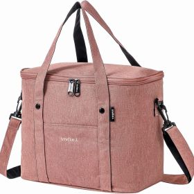 Insulated Lunch Bag, Reusable, Spacious & Travel-Ready Cooler (Color: pink)