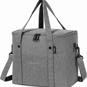 Insulated Lunch Bag, Reusable, Spacious & Travel-Ready Cooler (Color: Grey)