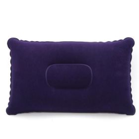 Inflatable Air Pillow Outdoor Travel, Camping Sleeping Pillow (Color: G911A-deep blue, size: 43X27cm)