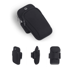 Universal 6.5'' Running Sport Armband Bag Waterproof Arm Bag (Color: black)