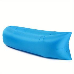 Camping Inflatable Lazy Bag Sofa Lounger (Color: Blue)