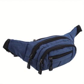Men's & Women's Large-capacity Sports Waist / Sling Bag (Color: Blue)