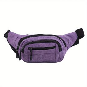 Men's & Women's Large-capacity Sports Waist / Sling Bag (Color: Purple)