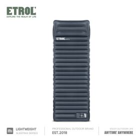 Inflatable Camping Sleeping Pad with Built-In Pillows (Color: Dark Blue)