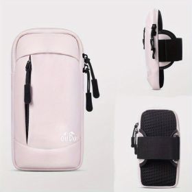 High-quality Dual-use Mobile Phone Arm Wrist Bag (Color: Light Pink)