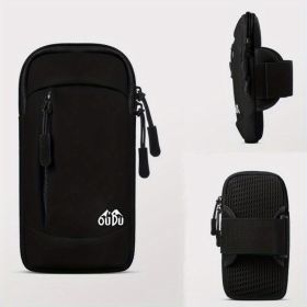 High-quality Dual-use Mobile Phone Arm Wrist Bag (Color: black)