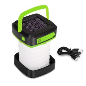 Portable Solar Camping Lamp – Light Up Every Adventure (Color: Green)