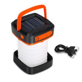 Portable Solar Camping Lamp – Light Up Every Adventure (Color: Orange)