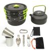 Outdoor 2-3 people camping teapot cutlery cookware set