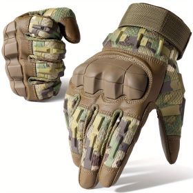 Tactical Gloves for Men, Touch Screen, Full Finger Protection (Color: Camouflage, size: Xl)
