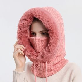 Winter Fleece Hood – 2-in-1 Neck Warmer (Color: Skin Red)