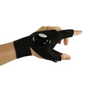 Rechargeable Led Flashlight Fishing Gloves (Color: Left Hand One)
