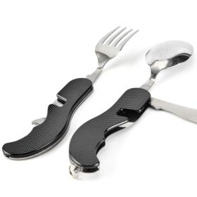 4-in-1 Outdoor Tableware Set (Color: black)